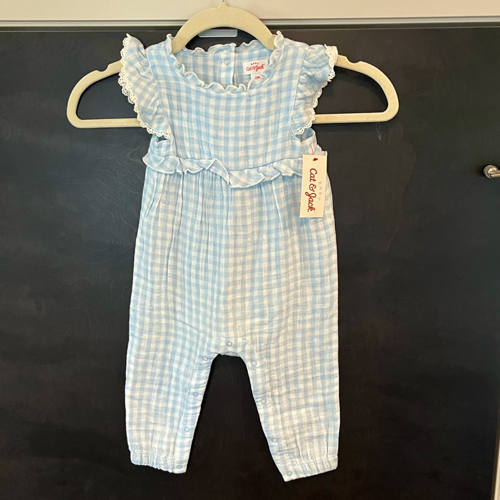 NWT Gingham romper